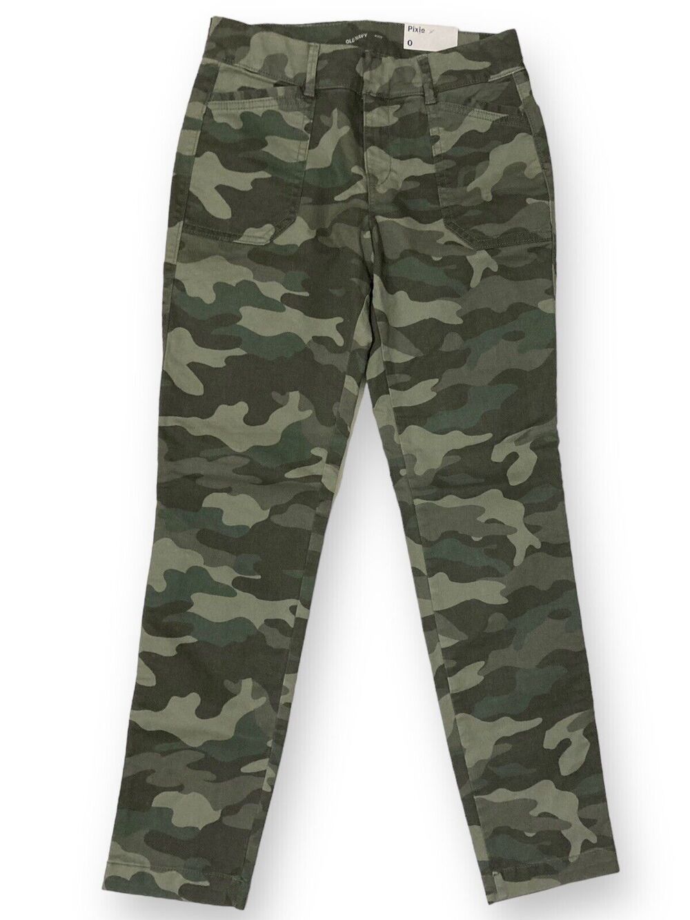 Old Navy Camo Pixie Pants Skinny Leg Green Size 0 New